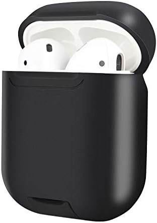 Air-Pods Wireless Charging Case, Mxcudu Air-Pods Portable Wireless Charging Case Protective Cover Fits Air-Pods, Compatible with All Qi Standard Wireless Charging Pad (Black)