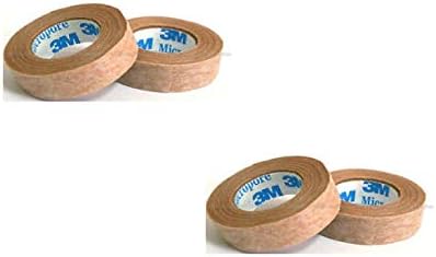 3M Micropore Tan Surgical Tape 0.5" Wide - 2 Pack (2 Rolls)