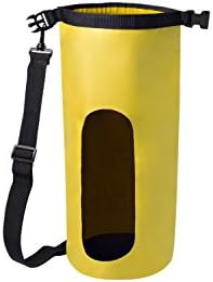 nod Waterproof 5 Liter Yellow Dry Bag With Adjustable Strap and Snap Buckle and Heavy Duty Vinyl