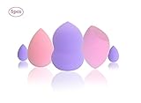 Solar Jo 5 Pieces Pro Makeup Blender Sponge Set, Soft, Odour-Free, Non-Allergenic, Flawless Beauty Egg Applicators for Liquid, Powder, Cream Products (Set of 5)