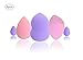 Solar Jo 5 Pieces Pro Makeup Blender Sponge Set, Soft, Odour-Free, Non-Allergenic, Flawless Beauty Egg Applicators for Liquid, Powder, Cream Products (Set of 5)