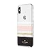 Kate Spade New York New York Charlotte Stripe Case for iPhone Xs Max - Black/Cream/Blush/Gold Protective Hardshell, Charlotte Stripe Black/Cream/Blush/Gold Foil (KSIPH-109-CSBC)
