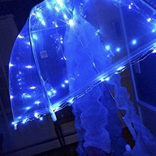 Solarmks 150 LED Bendable Copper Wired Solar Powered Waterproof Starry String Lights with 8 Modes, Blue