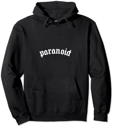 Amazon.com: Paranoid T-Shirt Print Paranoid Hoodie Writing