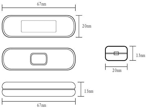 Knightsbridge SN81WH White Square edge Plastic 1-60W (1-25W LED) Re-wireable Cord Dimmer - White - Image 3
