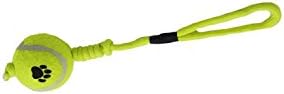 Best Dog Toys Tennis Ball on Rope for Fetching Interactive Pet Toy for Puppies and Strong Dogs