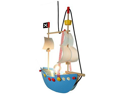 Originelle Led Hangeleuchte Fur Kleine Abenteurer Led Kinderzimmerlampe Piratenschiff Amazon De Baby
