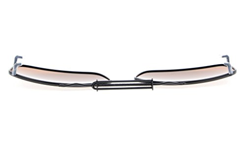 Eyekepper Metal Frame Rim Polarized Lens Clip On Sunglasses 2 1/8"x1 5/16" Brown Lens