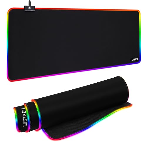 TIDALSOIL LED Gaming Mauspad, RGB-Beleuchtung