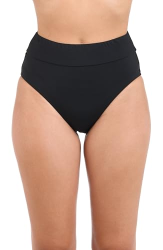 La Blanca Women's Island Goddess Cinch Back High Waist Bottom, Black, 16 at Amazon