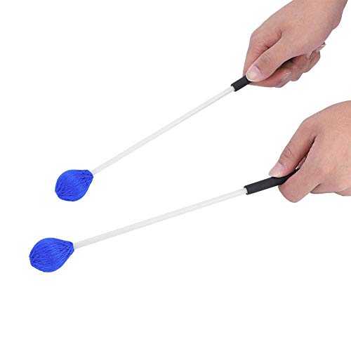 Marimba Mallets, Blue Sturdy Mushroom-Shaped Yarn Head Keyboard Musical Instruments Accessory Percussion Mallets with Fiberglass Handles for Beginners Marimba Playing - Thumbnail 6