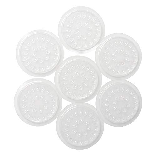 100pcs Disposable Glue Gasket Plastic Flower Shape Glue Pad False Eyelashes Glue Holder Adhesive Pallet Eyelash Extension Tools, Clear