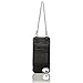 Caseahead Black iPhone 6, 7 & 8 Cell Phone Wallet Case w/Crossbody Leather Strap and Chain Wristlet - RFID Wallet Case for Money, ID & Credit Cards | Purse Phone Case for Women -Black (5.4