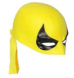 Xcoser Iron Fist Latex Mask Adult Halloween Cosplay Costume Accessory Yellow