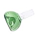 Snake Eyebrow Copper Fish 2 Pcak Handmade Holder Glass Herb Bowl Blue & Green (14mm)