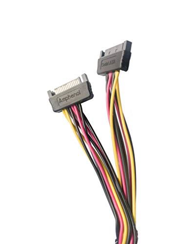 DiLinKer HD Mini-SAS(SFF-8643) to 4 Port SAS(SFF-8482) with 15pin Power Cable(75CM) - Thumbnail 3