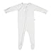 Boody Body Baby EcoWear Long Sleeve Onesie - Soft Blanket Sleeper with Built in Mittens Made from Natural Organic Bamboo - Soft Breathable Eco Fashion for Sensitive Skin - Chalk White, 0-3 Months