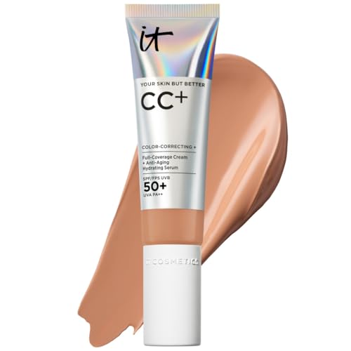IT Cosmetics Your Skin But Better CC Cream LSF 50+, 32 ml, Hochpigmentierte Mehrzweck-Creme mit LSF 50, Getönte Anti-Aging-Tagescreme, Foundation, Con