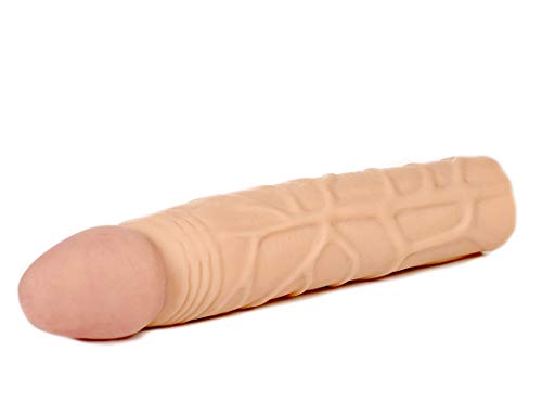 Preservativo-Allungato-Maschio-Allungabile-Preservativo-Realistico-Del-Pene-A-Bocca-Singola-Giocattolo-Di-Coppia-Contraccettiva-LEiaculazione-Ritardata-Puo-Essere-Riutilizzata17x35x38CM