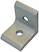 Faztek-15CB4801 15 Series Aluminum 6063-T6 2 Hole Inside Corner Bracket, Clear Anodize, 1-19/64