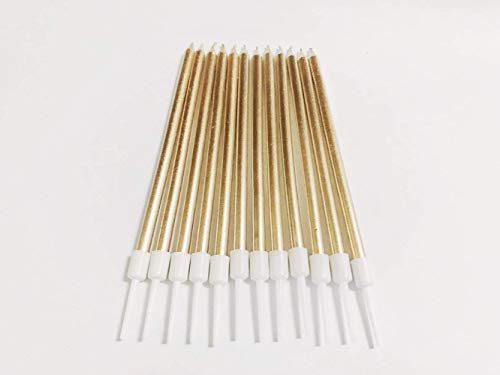 3 Party+Candles+Metallic+Birthday+Champagne