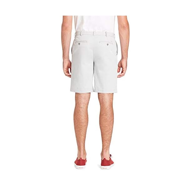 IZOD Men's Saltwater 9.5" Flat Front Chino Short Beachwear Central