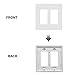 [10 Pack] BESTTEN Screwless Decorator Wall Plate Cover for GFCI Outlet, USB Receptacle, Decor Light, Dimmer, Timer Switch, 2-Gang Standard Size, Child Safe, Unbreakable PC Material, White, UL Listed
