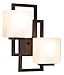 Possini Euro Design Lighting on The Square Modern Wall Light Sconce Bronze Hardwired 13 3/4