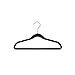 Closet Complete Kids Size, Premium Heavyweight, Virtually-Unbreakable, Velvet Hangers – Ultra-Thin, Space Saving, No-Slip, 360º Spin, Perfectly Sized for Kids 4-15 Years, Black, Set of 50