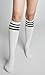 STYLEGAGA Women's Casual Knee High Socks (One Size : XS to M, Triple Stripe Asst-2P)