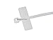 Monoprice Marker Cable Tie 4 inch 18LBS, 100pcs/Pack - White