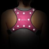 GreatShield Sport LED Running Vest - GLO Waterproof, 3 Way LED Lighting Outdoor Safety Vest for Biking, Hiking, Jogging with Pockets for iPhone 7/7 Plus, Galaxy S8/S8 Plus, Moto G5/G5 Plus, LG G6