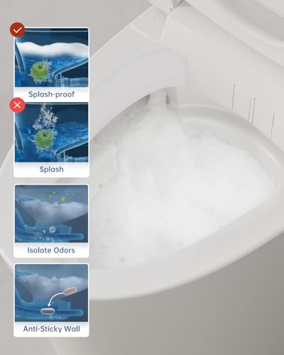 EPLO Smart Toilet Bidet,Auto Open Close,Foam Shiled,1000 Gram MaP Flush Score,Men's Auto Urinal Flush,Moving Dryer,ADA Comfort Chair Height,Heated Seat,Elongated Toilet with Tank Built in E18MAX