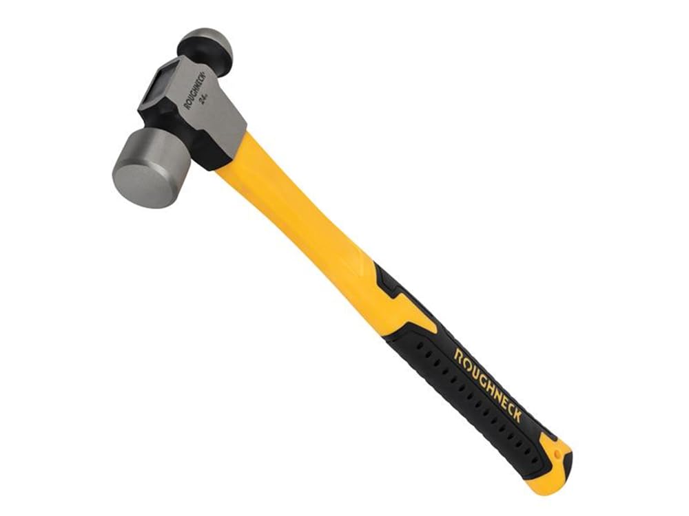Roughneck Ball Pein Hammer Fibreglass Shaft 454g (16oz) Black and Yellow