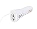Apple iPhone Lightning Car Charger - For iPhone 7 Plus 6S Plus 6 S 5S 5C 5 SE iPad Pro Air 2 Mini 3 - Cable with 2 Extra USB Ports (White)