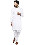 SKAVIJ Men's Tunic Cotton Kurta Pajama Indian Yoga