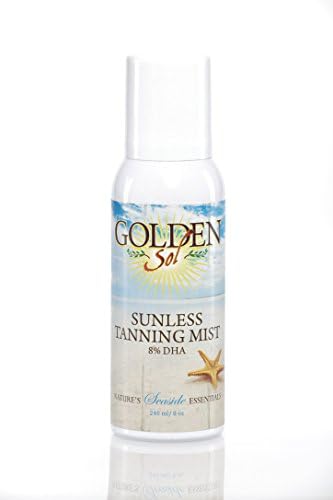 Bon Vivant Salon Organic Dark Sunless Tanning Mist Golden Sol (8oz) Whole Body/Face Spray even for Oily Skin- Dye-Free- Alternative to Self Tanning Lotions- No Fake Smell