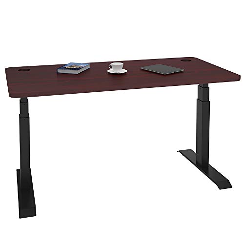 Sunon Rectangle Laminate Table Top 55''x27.5'' Universal Wood Table Top for Home Office Desk/Sit Stand Desk/Computer Desk/Gaming Desk (Mahogany)