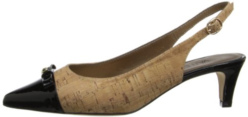 VANELi Women's Tiffany Spectator Pump,Natural Cork/Black Smack Met Patent,6.5 M US - Thumbnail 5
