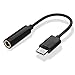 Efanr 2 Pack Type C to 3.5mm Headphone Jack Adapter, USB-C 3.1 Male to 3.5mm Female Stereo Audio Earphone Convertor Cable for Motorola Moto Z Series LeEco Le 2/Max 2 Xiaomi Mi 6 (Black)