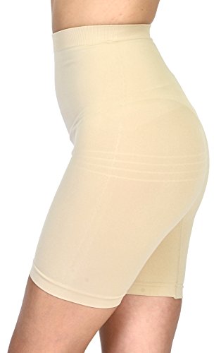 Patricia Womens Anti-Bacterial Hi-Waist Shapewear Underskirt Slip Short (Nude S)