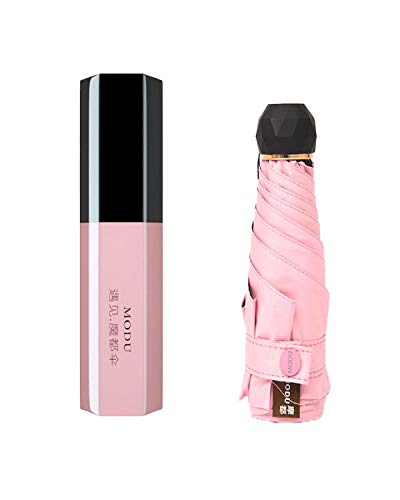 Boddenly Lipstick Mini Umbrella, Umbrella Windproof, Umbrellas for Women with UV Protection, Anti-UV Folding Umbrella for Car Rain Outdoor Use
