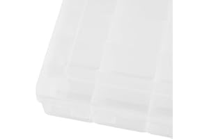 36-Compartment Transparent Plastic Bead Storage Box, with Adjustable Dividers, Suitable for Storing Jewelry, Arts and Crafts,