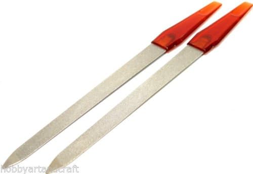 Metal Nail Files Set Double Sided Nail Files Metal Nail File Grooming Tool 2pc
