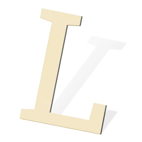 Wooden Letters for Wall Decor 12 Inch Large Wooden Letter L for Crafts Unfinished Blank Alphabet Wood Letters DIY Paint Home Party Wedding Decorations