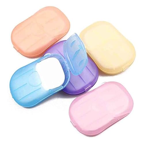 Pluzmecalm 500 Sheets Colorful Disposable Soap Paper 5 Boxes Hand Cleaner Fragrance Mini Color Soaps Paper Soap Sheet for school Indoor, Outdoor,Travel,Camping Hiking