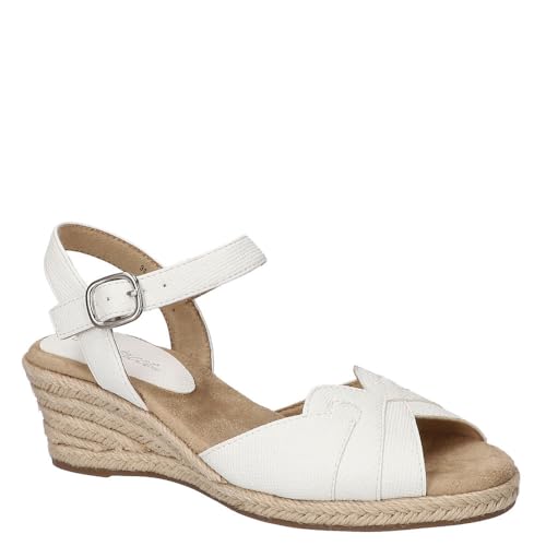 Easy Street Women’s Miramar Sandal, White, 9 X-Wide