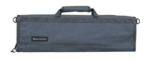 Messermeister 8-Pocket Padded Knife Roll, Gray