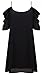 Unbranded* Women's Chiffon Jersey Cut Out Cold Shoulder Trumpet Sleeve Spaghetti Strap Dress Top