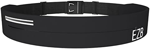 TopRush Running Belt Waist Pack - Zipper Pockets Universal Outdoor Sports Workout Runners Belt Fanny Pack - Adjustable Running Pouch for All Kinds of Phones